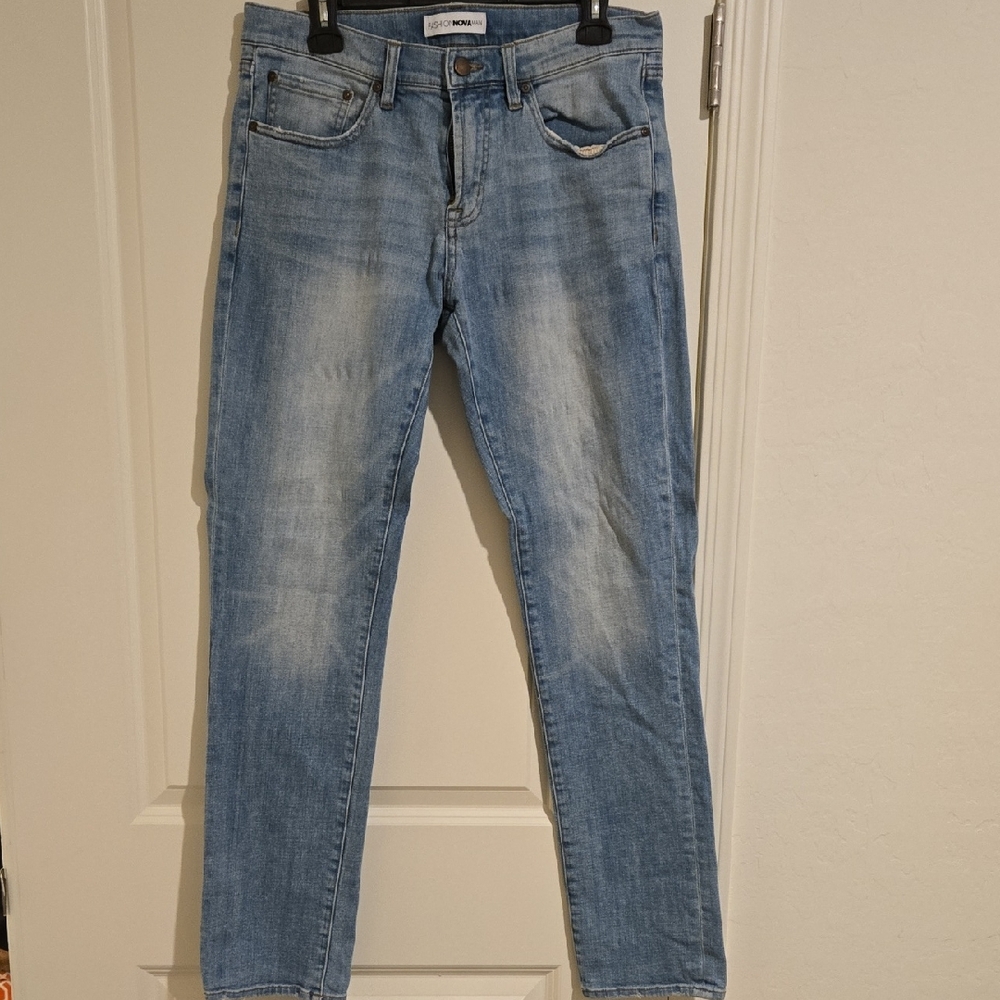 Fashion Nova Classic Blue Slim Straight Jeans